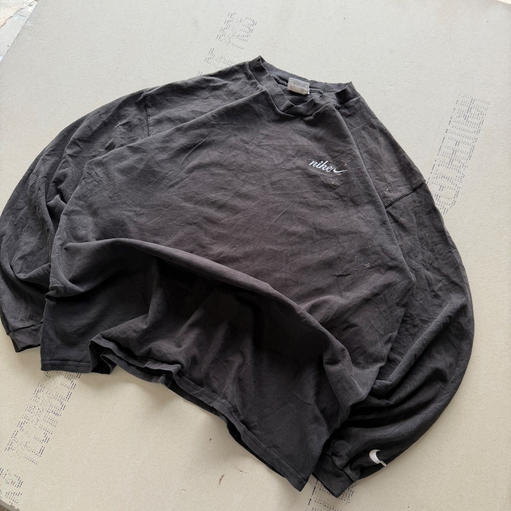 Vintage 90's Nike‎ Long Sleeve Black Script Logo
